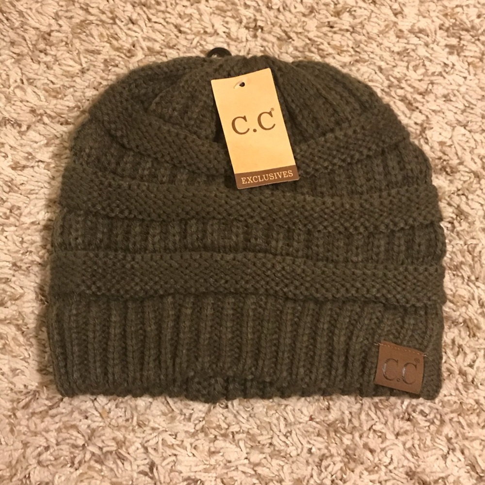 Standard olive green CC beanie
